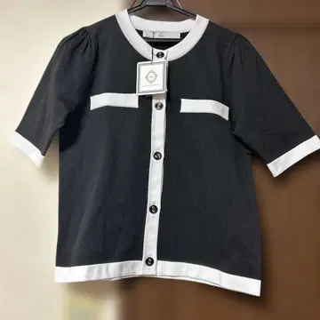 티아라 바이컬러 가디건