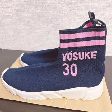 YOSUKE 요스케 삭스 스니커즈 신발 네이비 핑크 24