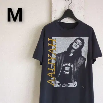 구제 의류 AALIYAH 아리아 티셔츠 블랙 RAP R&B M