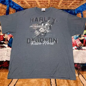 Harley Davidson 바이크 레이싱 티셔츠 XL 그레이