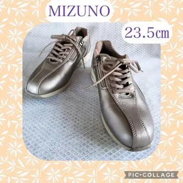 MIZUNO 워킹화 23.5 3E 핑크 골드 사이드 지퍼