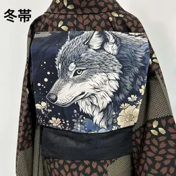 핸드메이드 오비 오타이코 2부식 꽃과 늑대