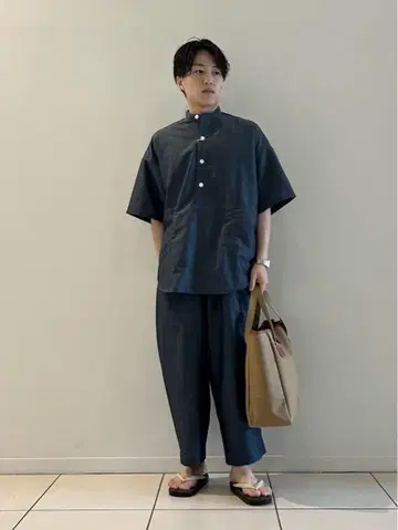 24SS 하버색 솔로 스팬 큐프라 반팔 풀오버