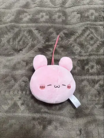 라부이즈 핑크 토끼 얼굴 봉제 인형 키링