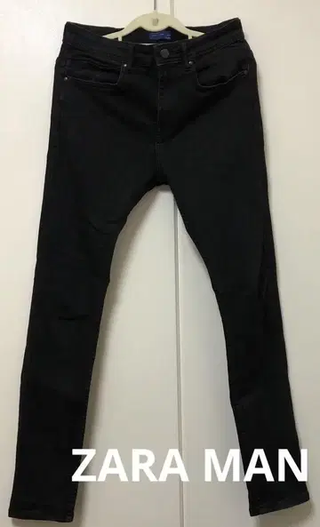 ZARA MAN 블랙 데님 스트레치 스키니 USA30