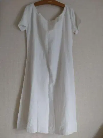 SALE! 앤티크 화이트 반팔 원피스 OB 자수 프랑스 빈티지