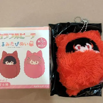 컬러풀 피치 유안군 싸개 타피누이 봉제 인형 키링