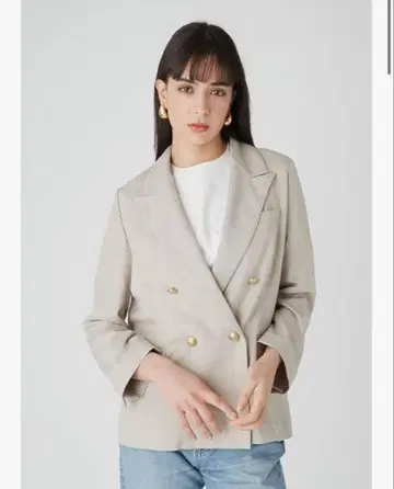 milanowen 린넨 금장 버튼 블레이저
