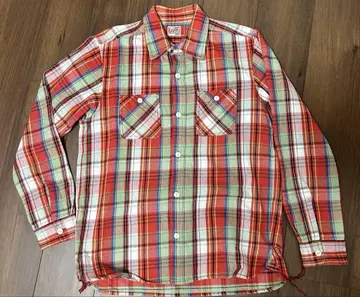 Houston XL 레드 계열 체크 플란넬 셔츠
