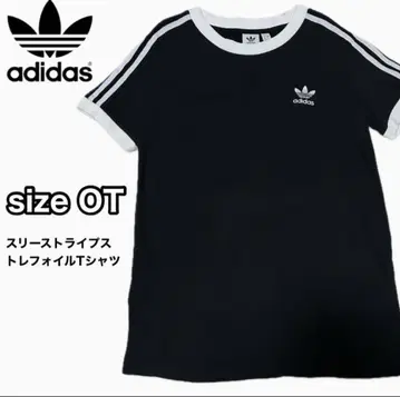 아디다스 쓰리 스트라이프 티셔츠 size OT 블랙