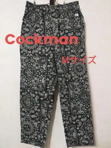 Cockman 쿠쿠맨 셰프 팬츠 페이즐리 무늬 올 패턴 M 남성용