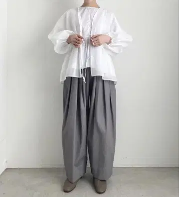 텐네 핸드메이드 모던 3탭 와이드 팬츠