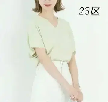 23구 레이온 폴리에스테르 스트레치 V넥 니트