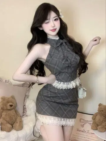 SHEIN 홀터넥 셋업