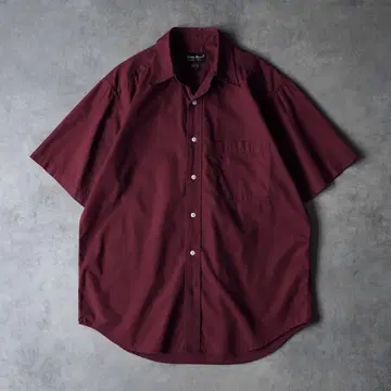 90년대~00년대 Eddie Bauer 반팔 셔츠 BD 셔츠 와인 레드