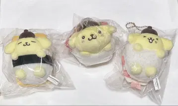 새상품 폼폼푸딩 스시 무니구루미 봉제 인형 마스코트 3개 세트