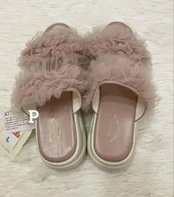츠지 노조미 시마무라 튤 샌들 핑크 L