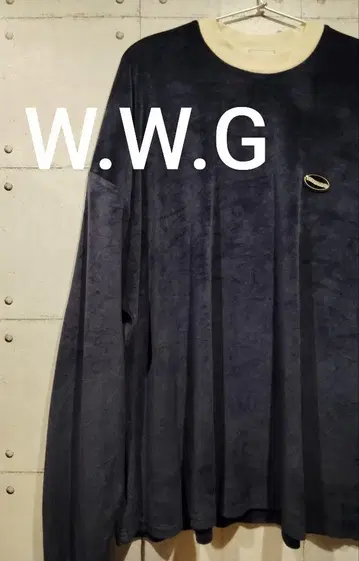 W.W.G 후즈후 갤러리 상의 트레이닝복 벨로아 프리 사이즈 네이비