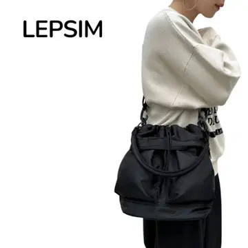 LEPSIM 2way 복조리 숄더백 (블랙)