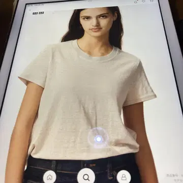 유니클로 린넨 크루넥 T셔츠