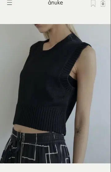 시착만 한 상품 anuke Mix Knit Vest 니트 베스트 네이비
