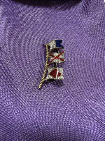 플래그 브로치 U.K. 빈티지