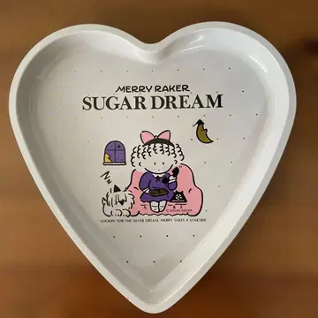 MERRY RAKER SUGAR DREAM 하트형 플레이트 쇼와 레트로