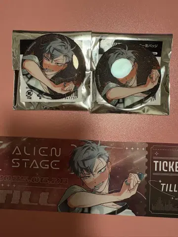 ALIENSTAGE 글리터 캔뱃지 컬렉션 틸 티켓풍 카드