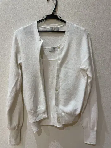 slobe iena 화이트 가디건과 탱크탑 세트