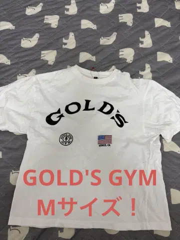 초레어 M! GOLD'S GYM 와펜 티셔츠 화이트