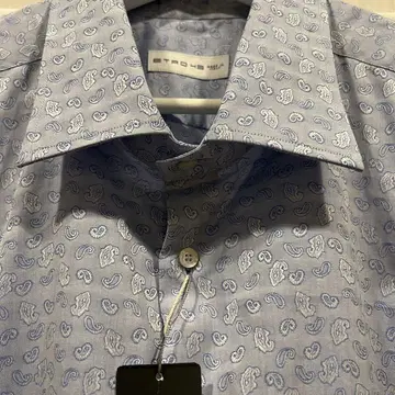미사용 이탈리아제 ETRO 페이즐리 무늬 목둘레 사이즈 45 코튼