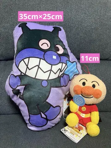 바이킹맨 쿠션 호빵맨 봉제 인형 세트 택 포함 새상품