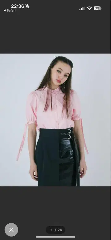 tinajojun 짧은 옷깃 반팔 블라우스