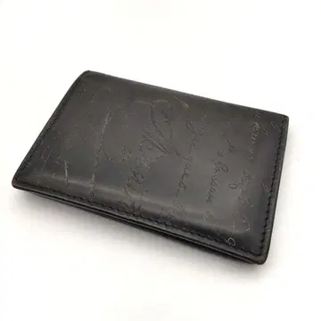 BERLUTI 벨루티 캘리그래피 스크릿 가죽 카드 케이스