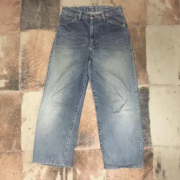 Wrangler 데님 팬츠 와이드 스트레이트 팬츠 와이드 배기 페이드