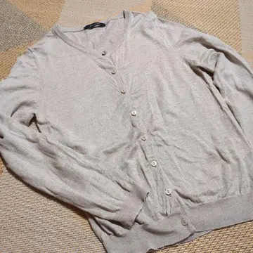 MACPHEE 맥피 베이지 린넨 가디건 긴팔
