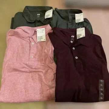 H&M 피케 셔츠 6종 세트 사이즈 XL