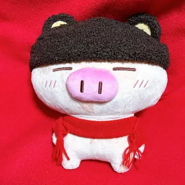 butata 부타타 봉제 인형 곰 모자 머플러 윈터 캡 LINE