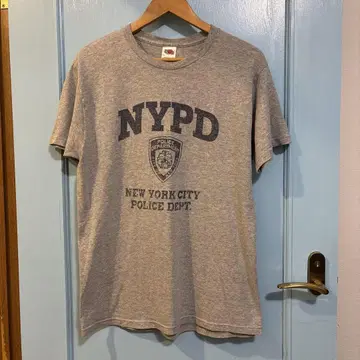 FRUIT OF THE LOOM NYPD 티셔츠 M 사이즈 그레이