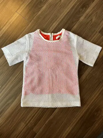 sandro Paris 메쉬 반팔 티셔츠 화이트