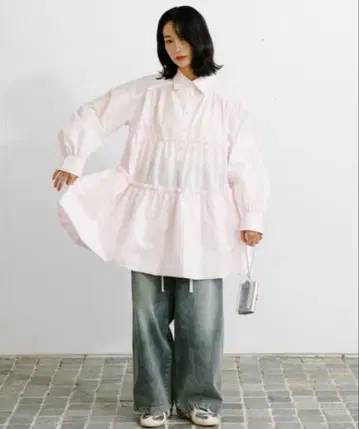 KBF 티어드 벌룬 미니 원피스