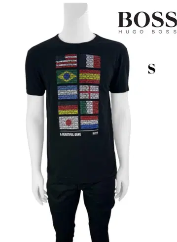 HUGO BOSS 국기 디자인 티셔츠 S 사이즈