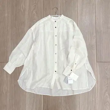 IENA 라미 리요셀 백 개더 셔츠 내추럴 화이트 화이트 베이지