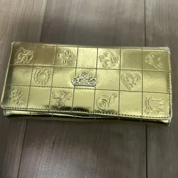 골드 엠보싱 접이식 지갑