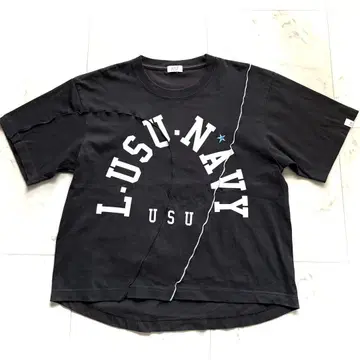 USU gallery 로고 프린트 티셔츠 로고 티 차콜 그레이 1%