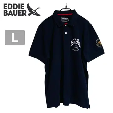 에디 바우어 Eddie Bauer 피케 셔츠 L 사이즈 네이비 네이비