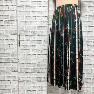 IENA 이에나 플리츠 스커트 롱 스커트 꽃무늬 도트 무늬 38