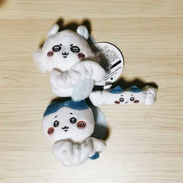 치이카와 (먼작귀) 봉제 인형 스크런치 리스트 밴드 키링 하치와레 모몽가