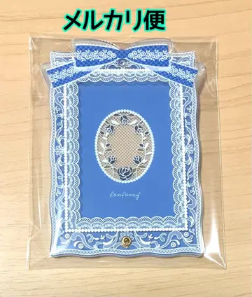 포토 카드 아크릴 프레임 리본 파랑