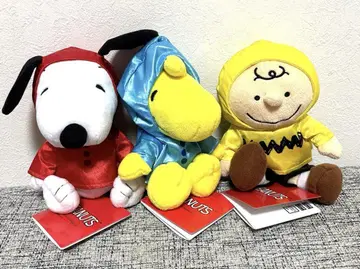 SNOOPY 봉제 인형 레인코트 전 3종 세트